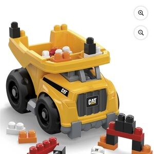 CAT Construction Dump Truck Toy with Mega Block pieces - Yellow and Black